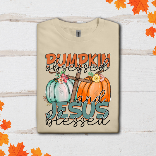 PUMPKIN OBSESSED, JESUS BLESSED